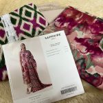 Sapphire 3pc printed light Khaddar suit