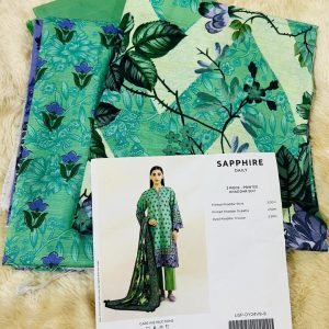 Sapphire Printed khaddar 3pc suit